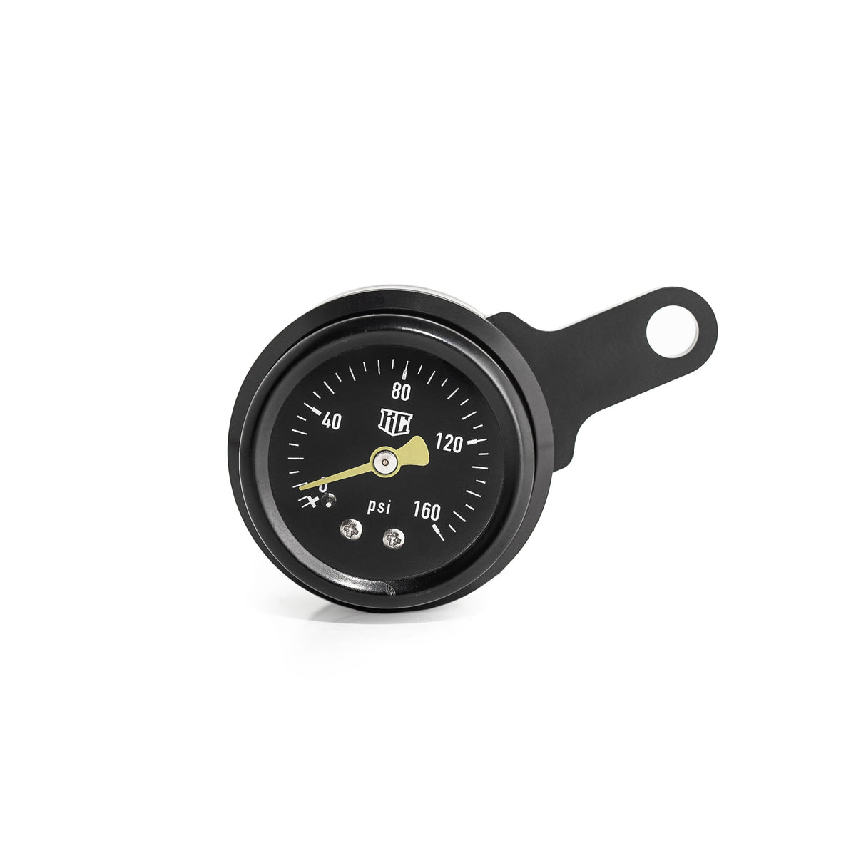 Killer Custom Rocker Box Mounted Air Ride Black Pressure Gauge Kit - Softail 18-up