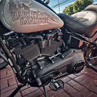 Wings Custom Thunder One Front Foot Pegs - Softail 18-26 - Black