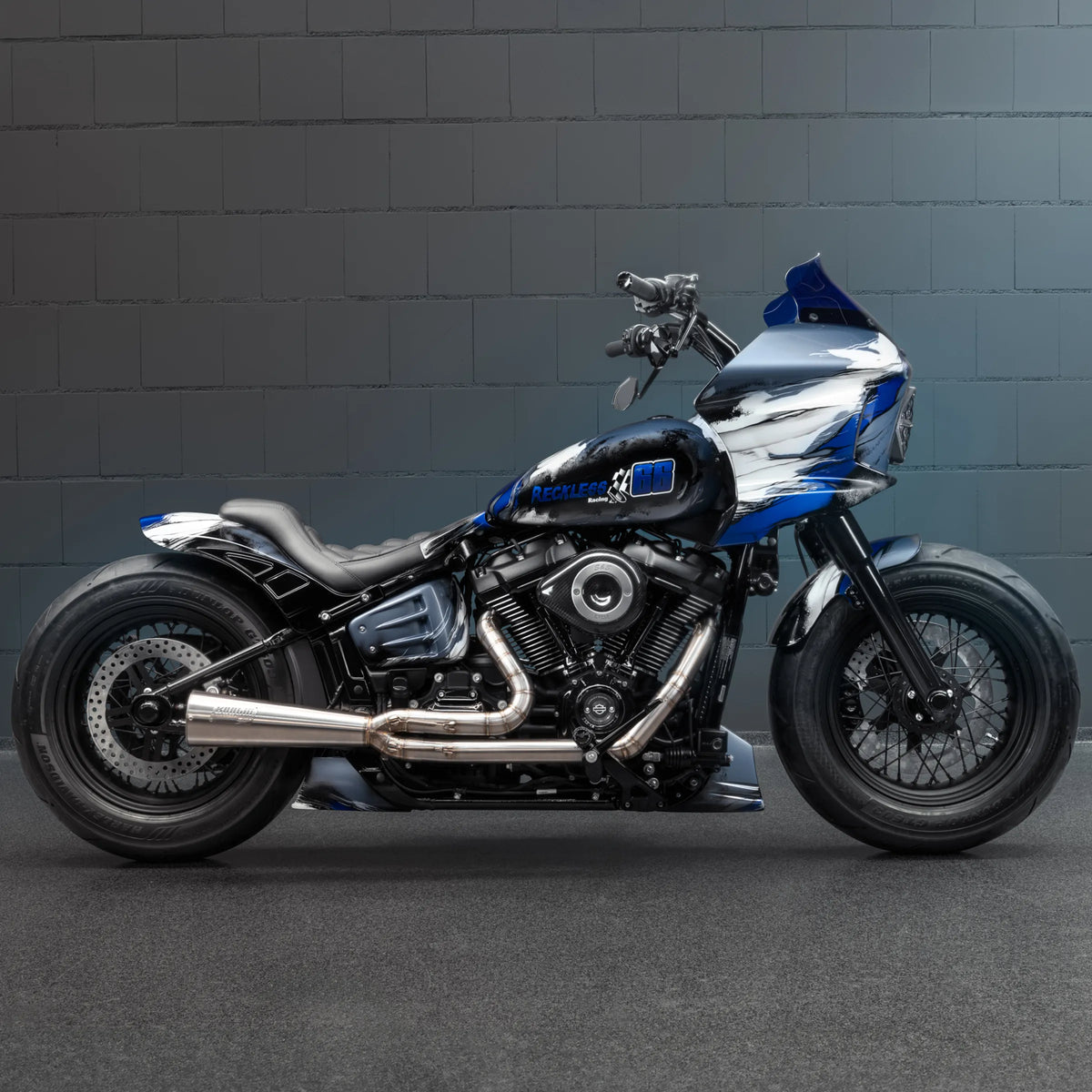 Killer Custom Side Covers "Avenger" - Softail 18-up
