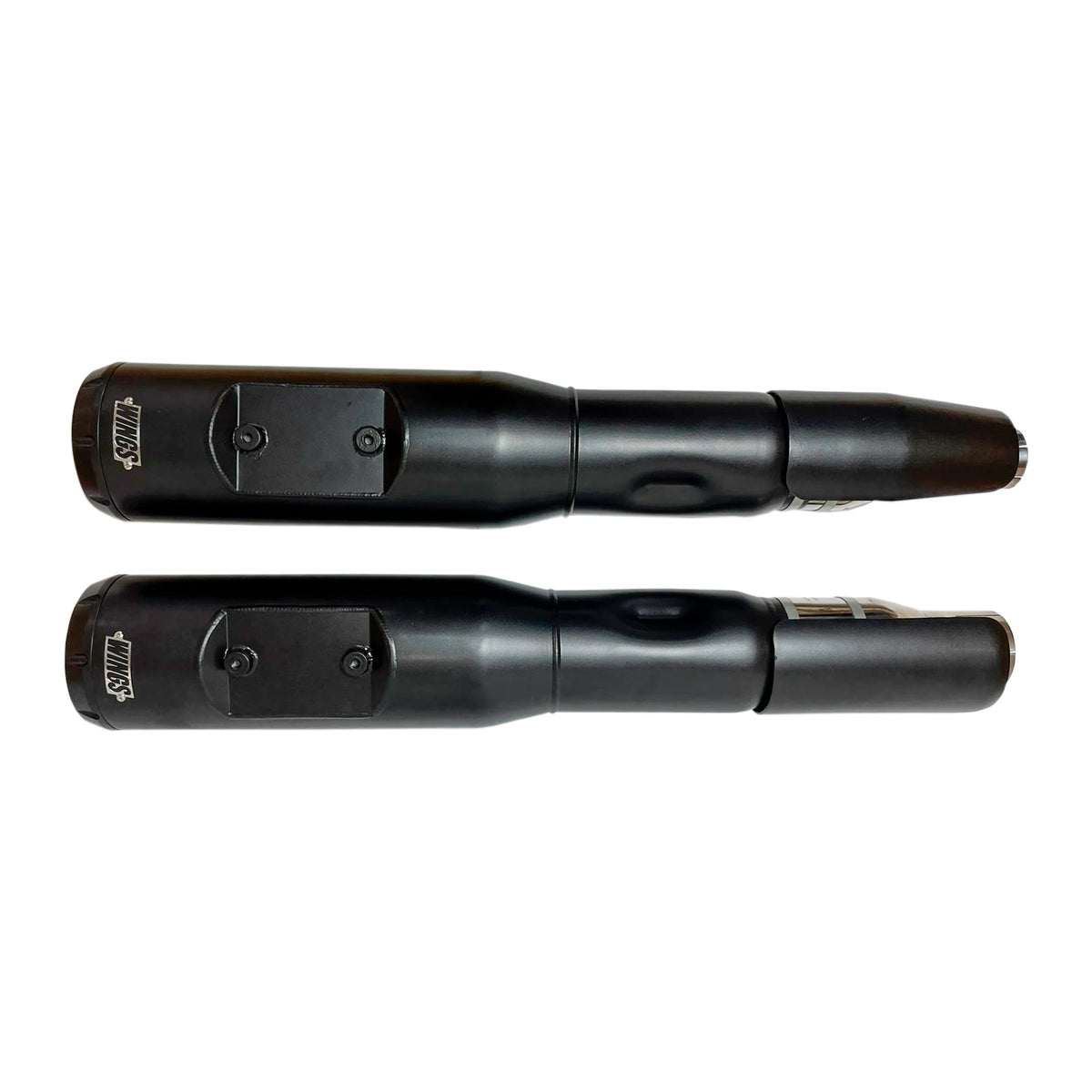 Wings Custom Low Shot 5" Slip-On Mufflers - Touring 17-25 - Black