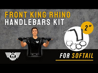 Wings Custom Front King Rhino 2" Handlebars - Fat Bob 18-24 video
