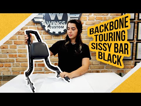 Wings Custom Sissy Bar Backbone Brutale 25" Detachable - Touring 09-26 video