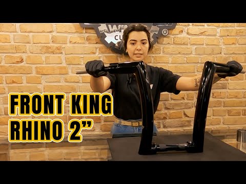 Wings Custom Front King Rhino 2" Handlebars - Street Bob 18-26 video