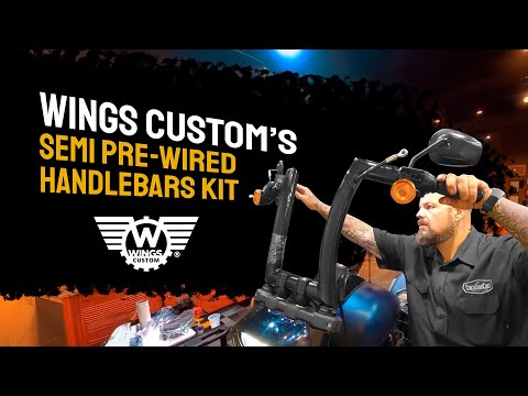 Wings Custom Rogue Rhino 2" Handlebar Kit with Cables & Wiring - Softail 11-15 (Cable Throttle) video