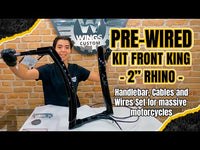 Wings Custom Front King Rhino 2" Handlebar Kit with Cables & Wiring - Road Glide 15-20 (Hydraulic Clutch) video