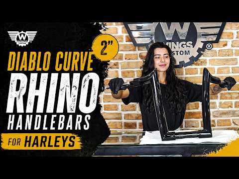 Wings Custom Diablo Curve Rhino 2" Handlebar Kit with Cables & Wiring - Road King 13-14 & 17-20 (Hydraulic Clutch) video