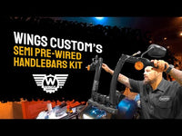 Wings Custom Front Diablo Rhino 2" Handlebar Kit with Clamps, Cables & Wiring - Breakout 16-26 (E-Throttle) - Polished Stainless Steel video