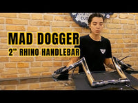 Wings Custom Mad Dogger Curve Rhino 2" Handlebar Kit with Cables & Wiring - Heritage 16-26 (E-Throttle) - Polished Stainless Steel video
