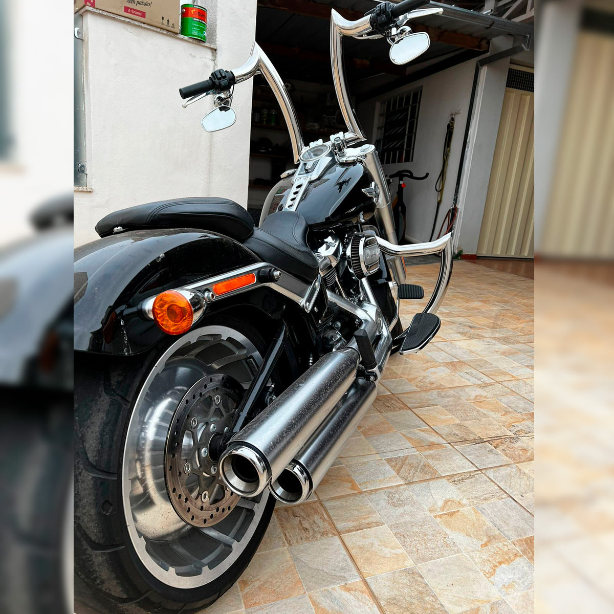 Wings Custom Diablo Rhino 2" Engine Guard / Crash Bar - Fat Boy 18-26 - Polished Stainless Steel