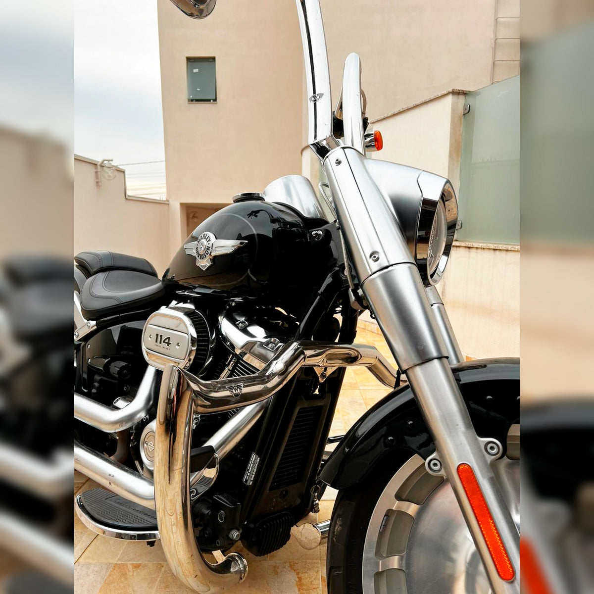 Wings Custom Diablo Rhino 2" Engine Guard / Crash Bar - Low Rider S 18-26 - Polished Stainless Steel
