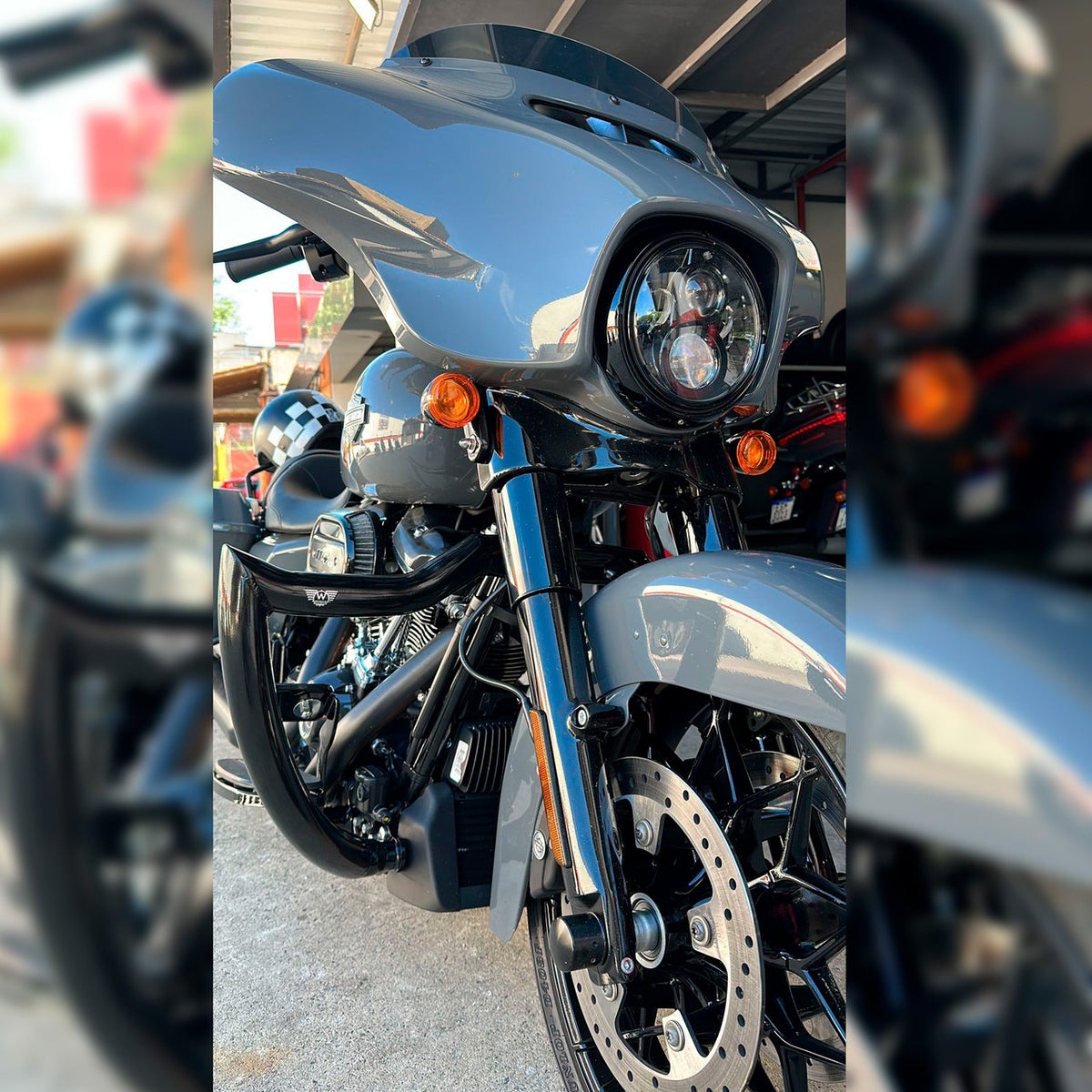 Wings Custom Diablo Rhino 2" Engine Guard / Crash Bar - Ultra Limited / Ultra Classic 10-24 - Gloss Black / Matte Black
