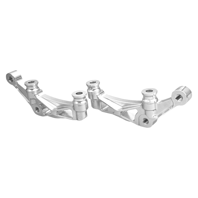 Raceworks 100mm Front Axial to Radial Caliper Mounts/Pair Raw - Henne Company