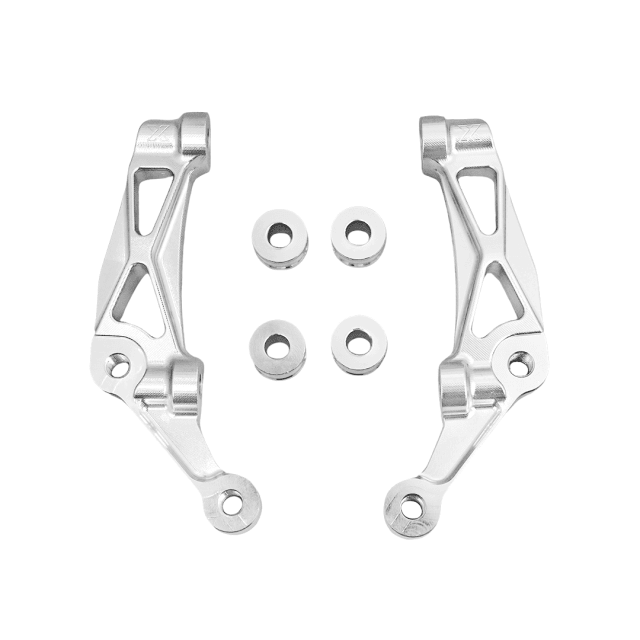 Raceworks 100mm Front Axial to Radial Caliper Mounts/Pair Raw - Henne Company