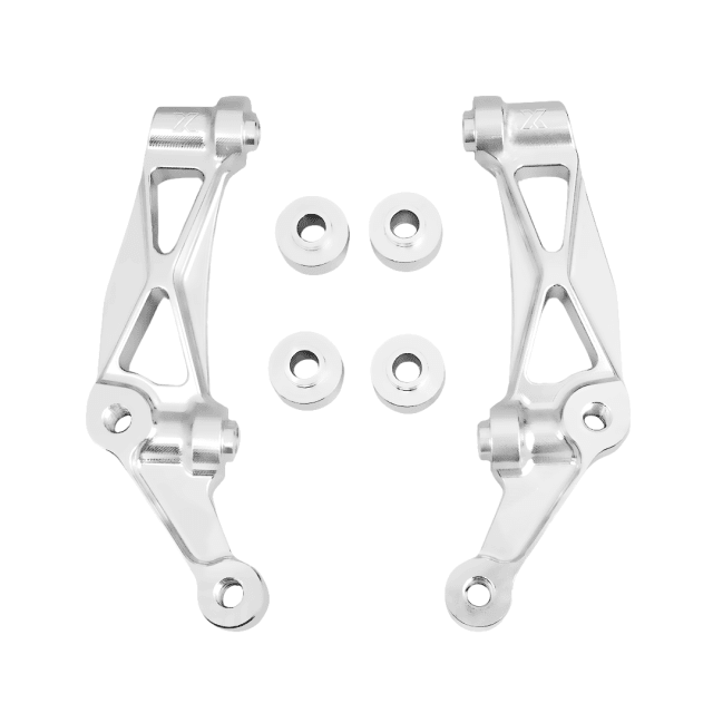 Raceworks 108mm Front Axial to Radial Caliper Mounts/Pair Raw - Henne Company