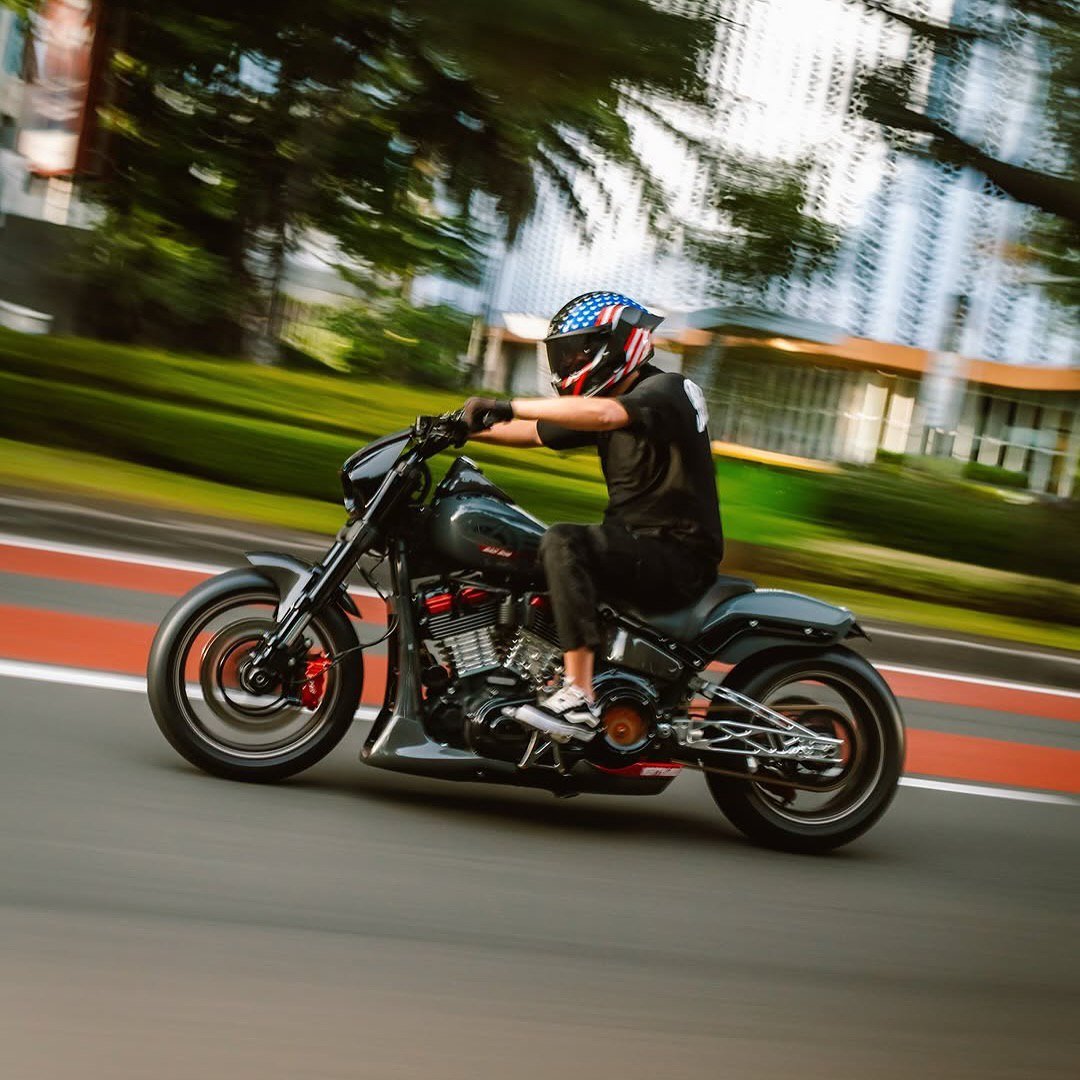Raceworks Billet V1 Long Swingarm +3in - Softail 18 - up - Henne Company