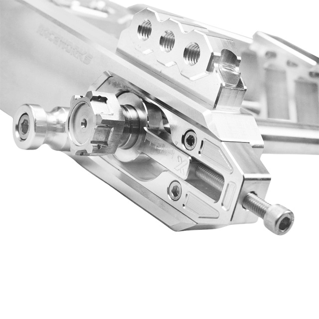 Raceworks Billet V2.2 Swingarm - Touring 09 - up - Henne Company