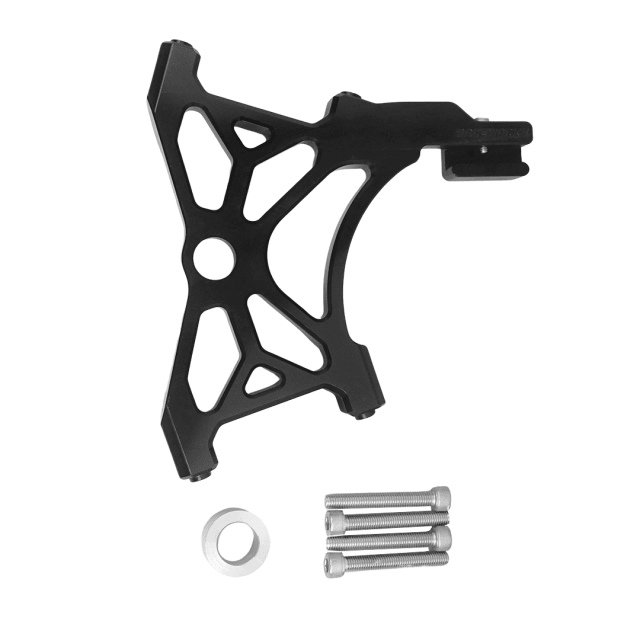 Raceworks Dual Rear Radial Caliper Mount 108mm Black - Dyna 00 - 17 - Henne Company