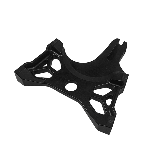 Raceworks Dual Rear Radial Caliper Mount 108mm Black - Softail 18 - up - Henne Company