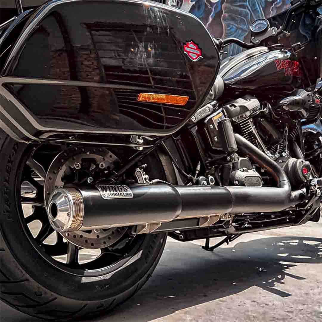 Wings Custom Super Sport Slip-On by Wings & El Camino - Softail 2025 Heritage, Low Rider S/ST, Street Bob