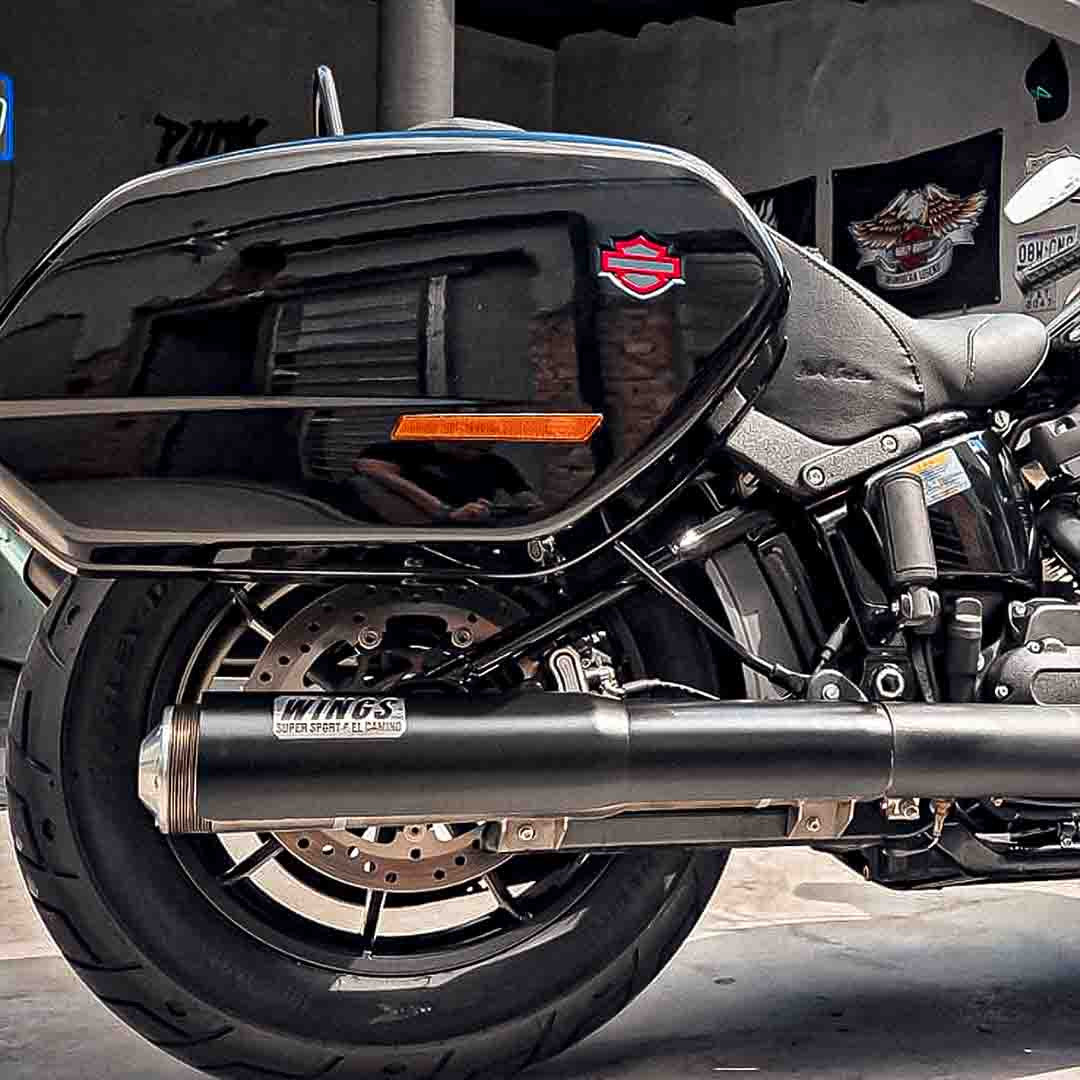 Wings Custom Super Sport Slip-On by Wings & El Camino - Softail 2025 Heritage, Low Rider S/ST, Street Bob