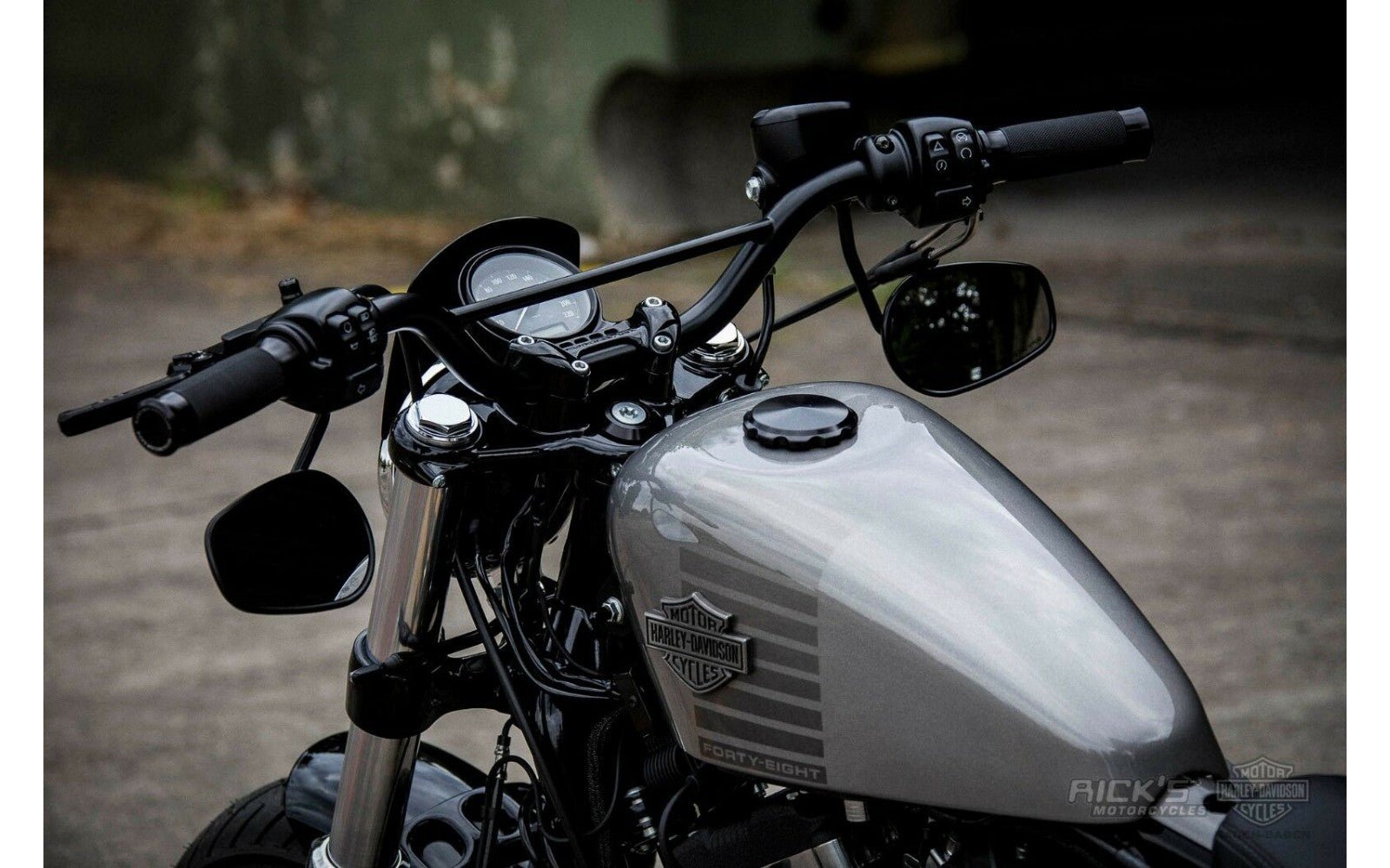 Rick's 1" Handlebar "Dirt Track" Matte Black - Henne Company