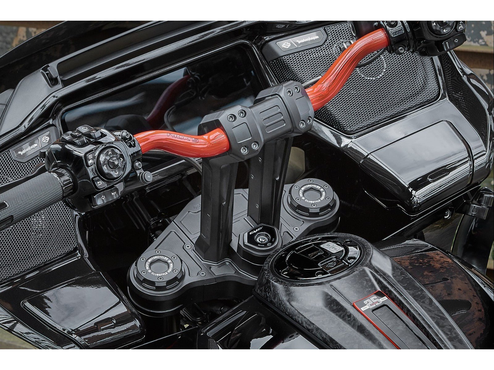 Rick's 10" Clubstyle Triple Tree & Riser Set - CVO 23.5 - up / Touring 24 - up - Henne Company