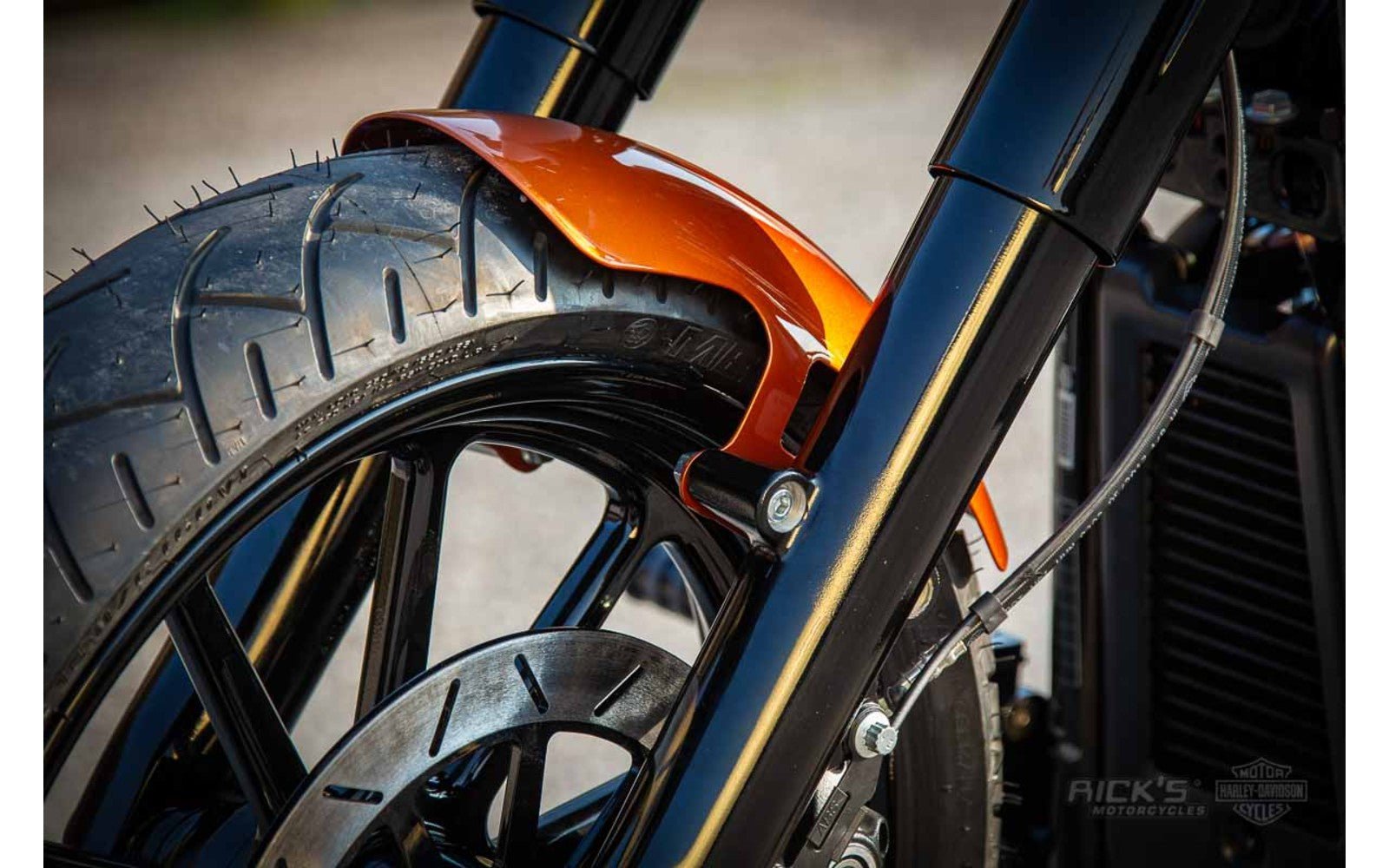Rick's 18" Short Steel Front Fender - Slim / Heritage / Deluxe 18 - up - Henne Company