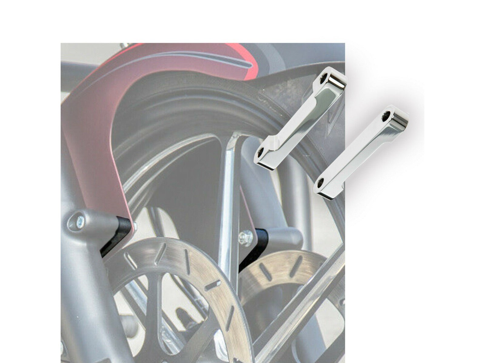 Rick's 21" Front Fender Spacer Kit Polished - Touring 14 - up - Henne Company