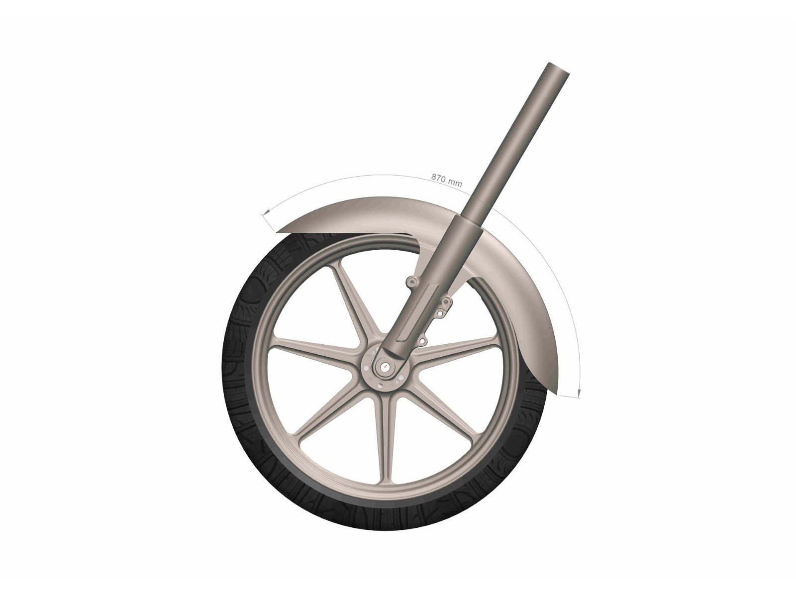 Rick's 21" Front Fender Steel - Touring 07 - up - Henne Company
