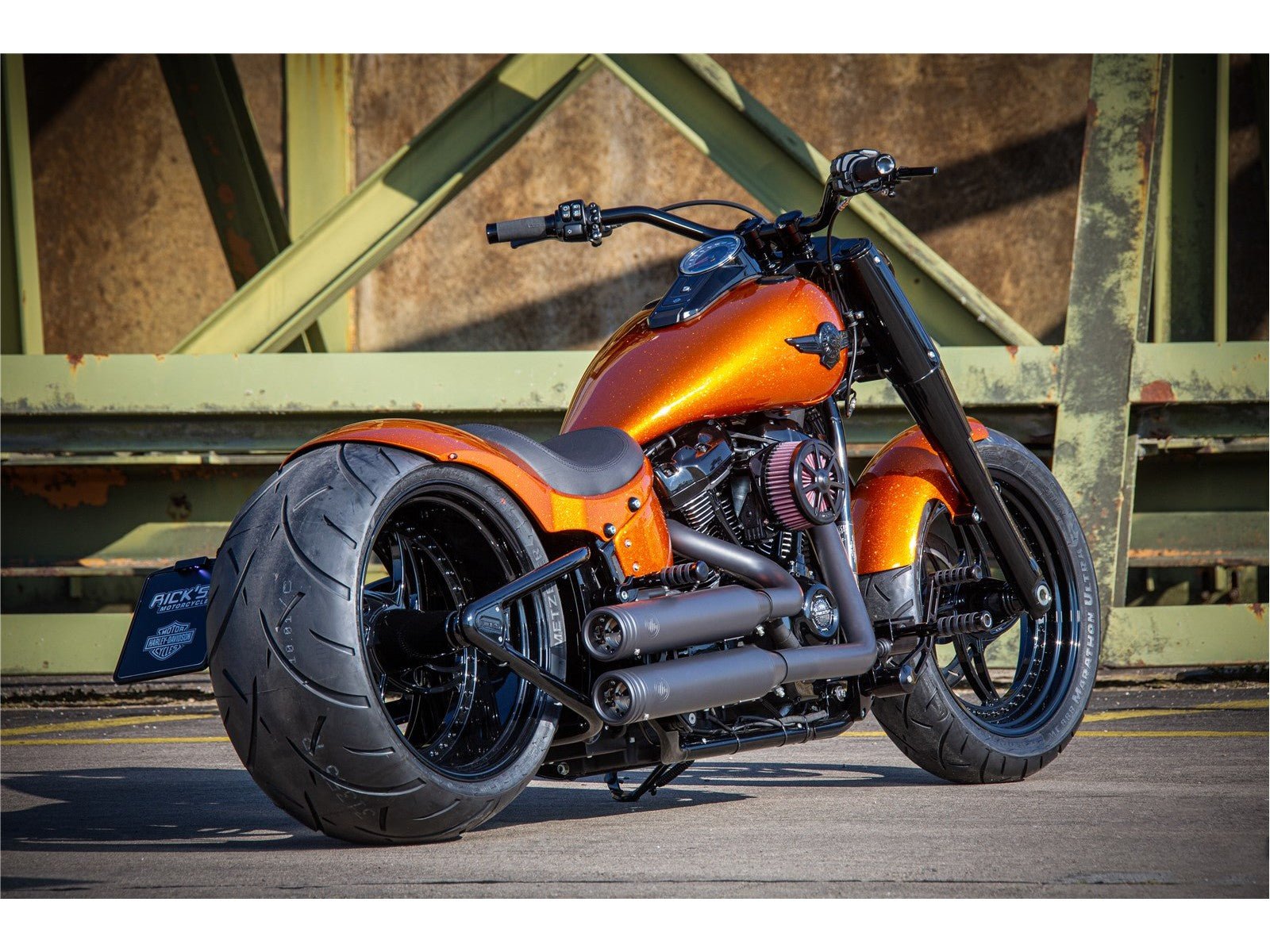 Rick's 300 - 360 Wide Tire Swingarm - Softail 18 - up - Henne Company