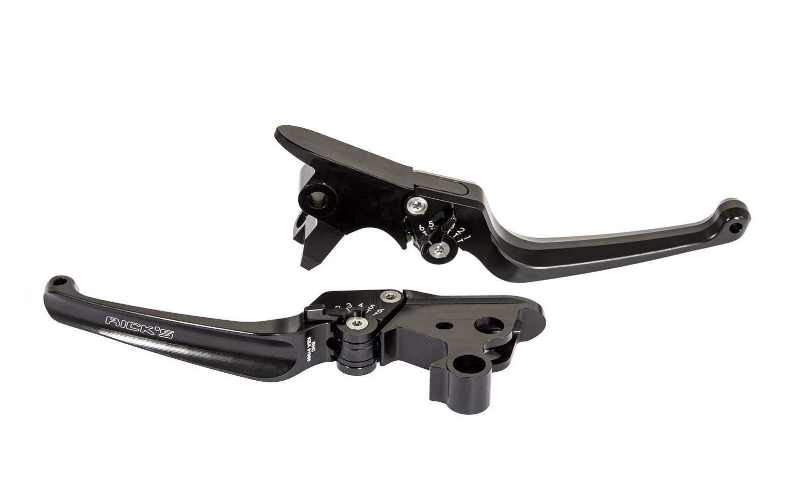 Rick's Adjustable Levers "Classic" Set - Softail Slim S & CVO Softail 2017 - Henne Company