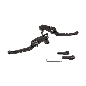 Rick's Adjustable Levers Set "Good Guys" Black - Dyna 96 - 17 / Softail 99 - 14 - Henne Company