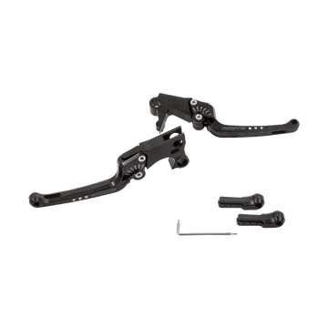 Rick's Adjustable Levers Set "Good Guys" Black - Softail 15 - 17 - Henne Company