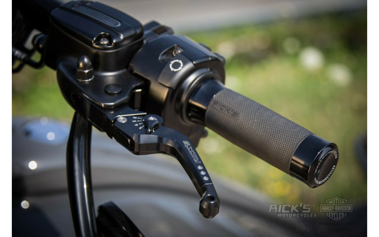 Rick's Adjustable Levers Set "Good Guys" Black - Touring 08 - 13 - Henne Company