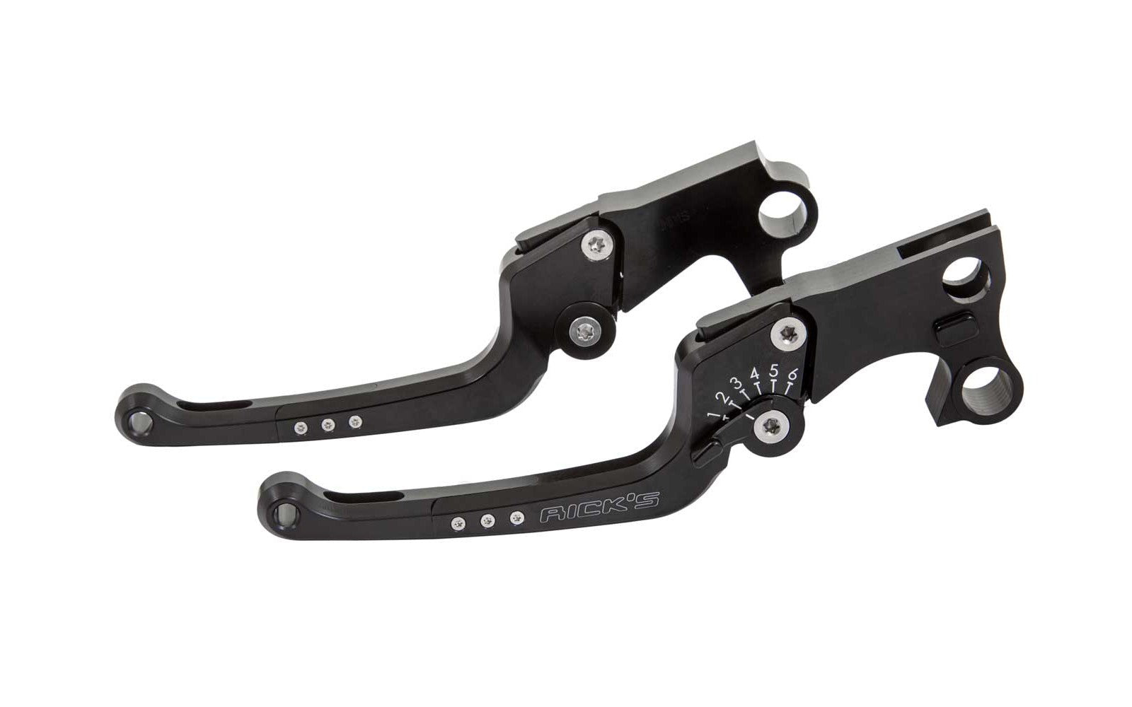 Rick's Adjustable Levers Set "Good Guys" Black - Touring 17 - 20 - Henne Company