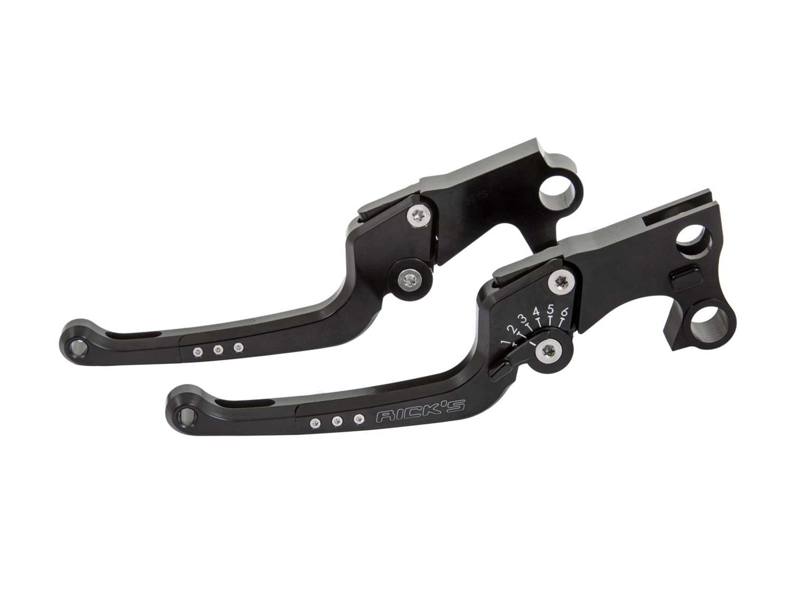 Rick's Adjustable Levers Set "Good Guys" Black - Touring 24 - up - Henne Company