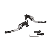 Rick's Adjustable Levers Set "Good Guys" Silver - Softail 18 - up - Henne Company