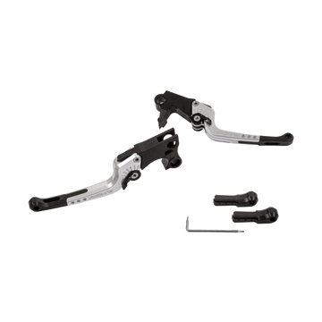 Rick's Adjustable Levers Set "Good Guys" Silver - Softail 18 - up - Henne Company