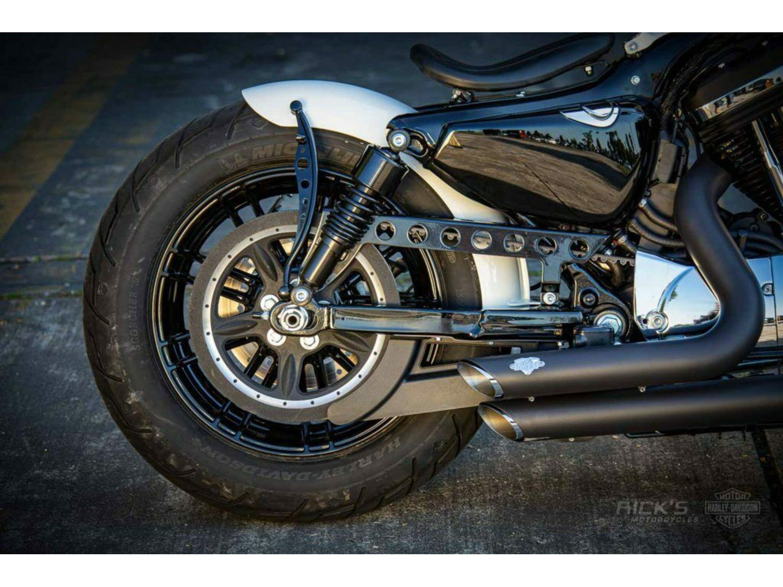 Rick's Belt Guard Matte - Sportster 09 - up - Henne Company