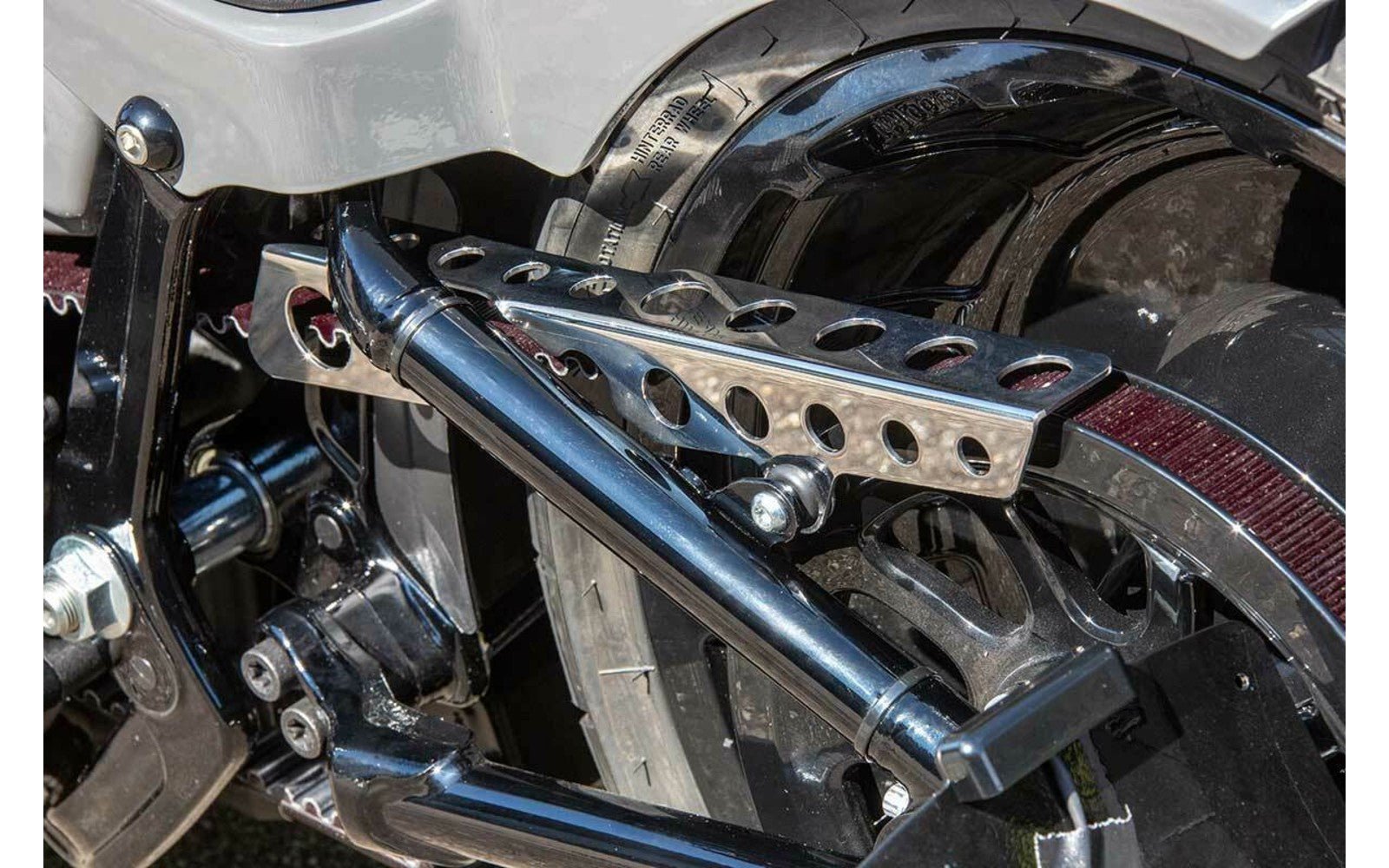 Rick's Belt Guard Polished Round Cut - Softail 18 - up - Henne Company