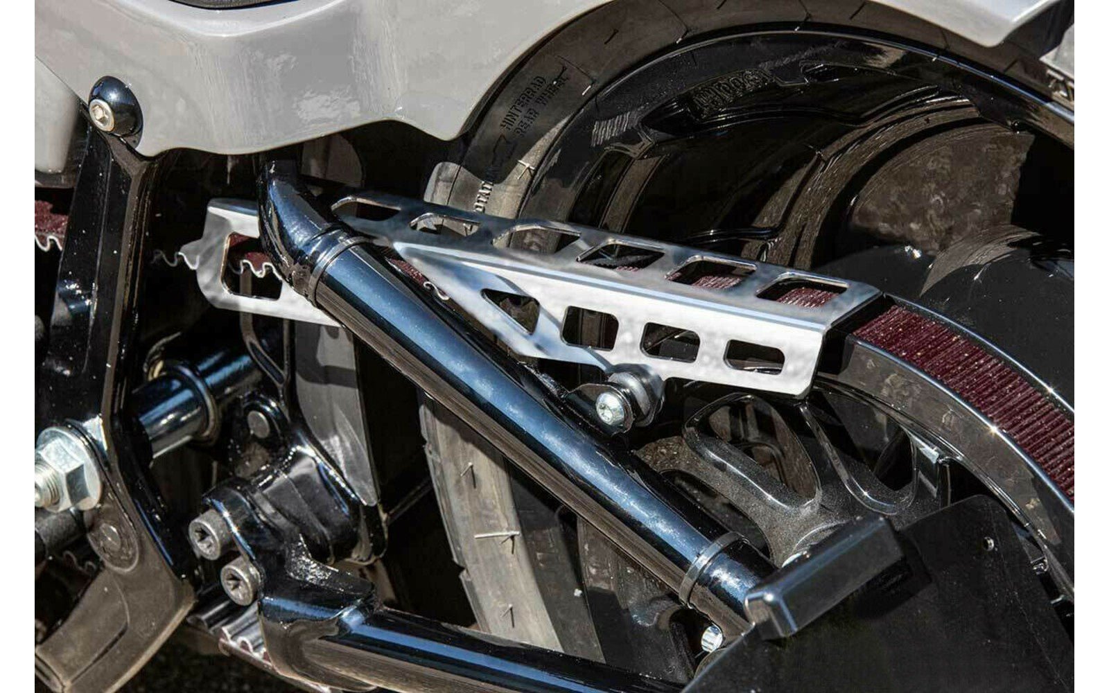 Rick's Belt Guard Polished Square Cut - Softail 18 - up - Henne Company