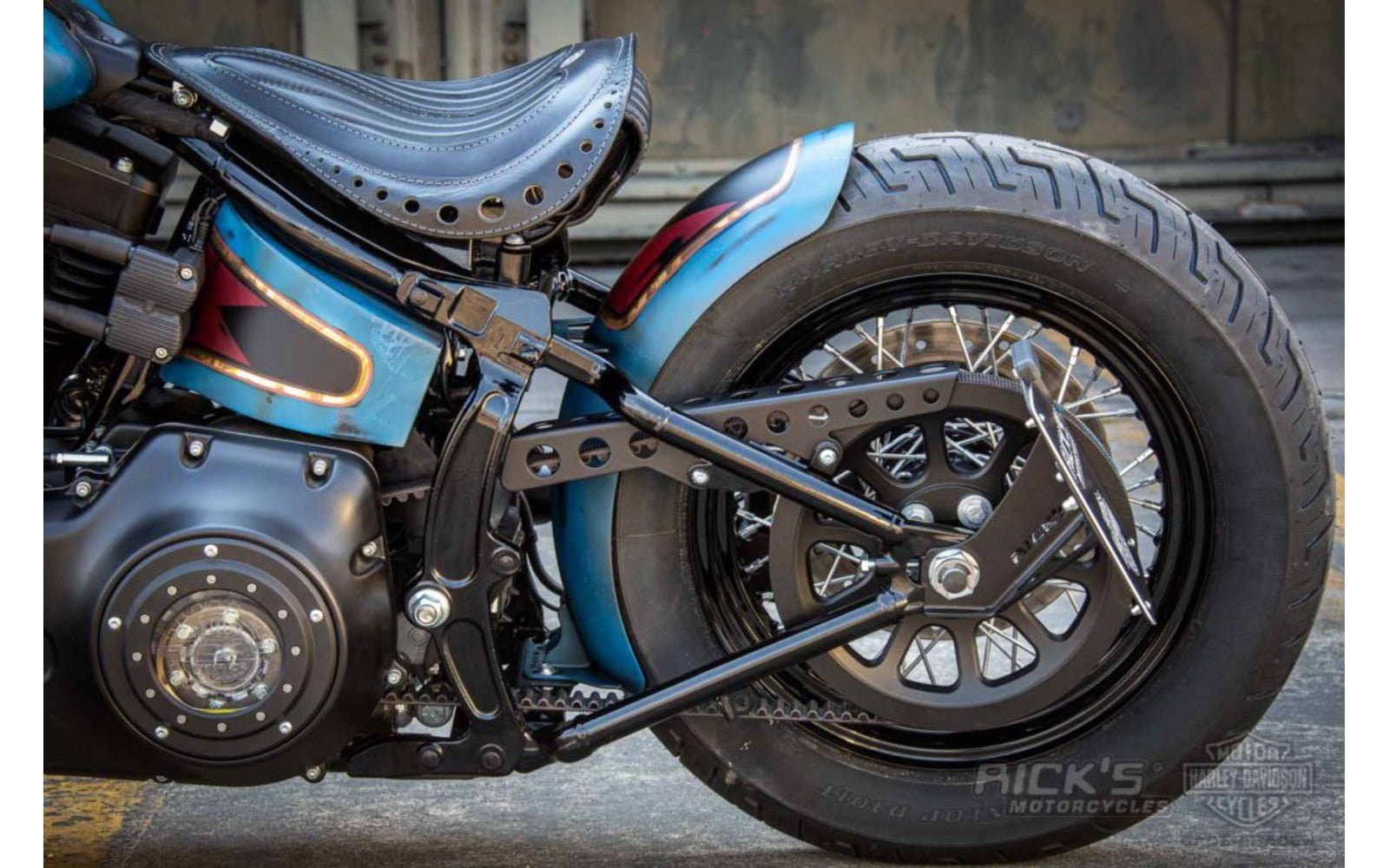 Rick's Belt Guard Square Cut Polished - Softail 08–17 - Henne Company