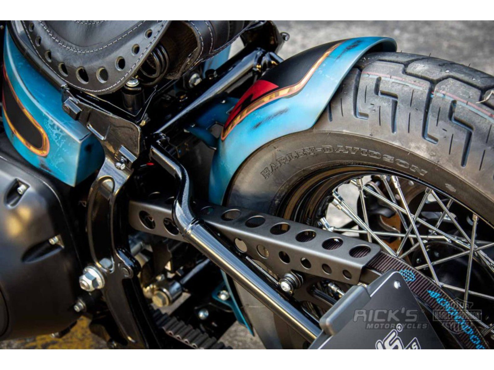 Rick's Belt Guard Square Cut Polished - Softail 08–17 - Henne Company