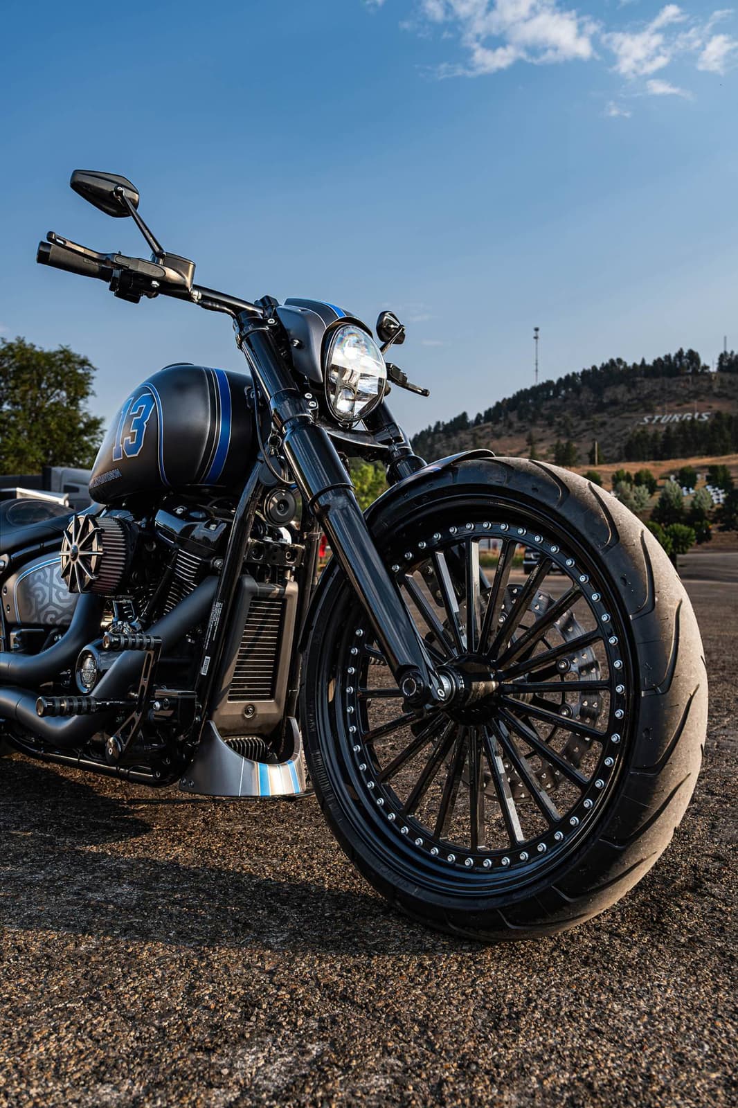 2024 Harley-Davidson Breakout 13 by Rick’s, front three-quarter view