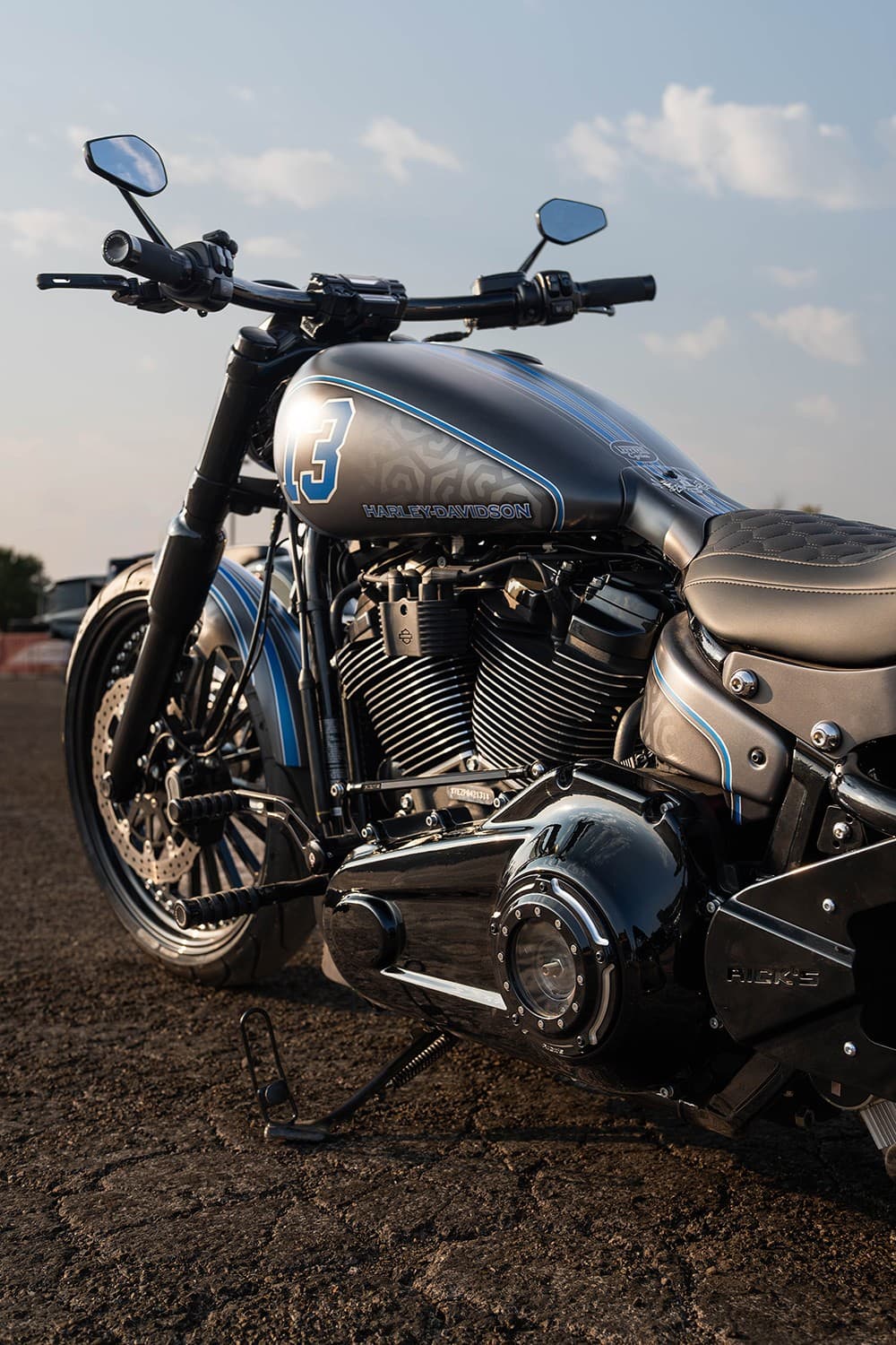 2024 Harley-Davidson Breakout 13 by Rick’s, tank and engine, left side