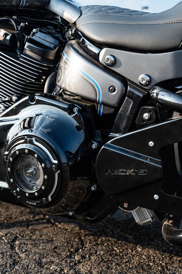 Rick’s Breakout 13 custom Harley-Davidson Breakout, Rick’s swingarm and primary cover