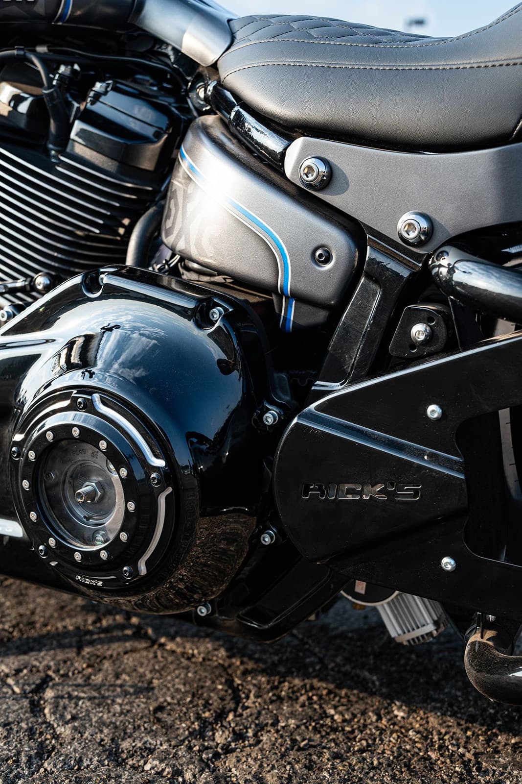2024 Harley-Davidson Breakout 13 by Rick’s, swingarm and primary cover