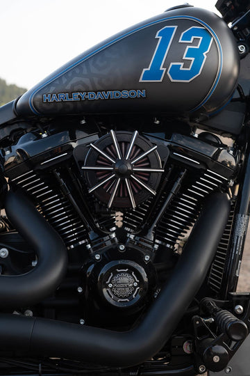 Rick’s Breakout 13 custom Harley-Davidson Breakout, Milwaukee-Eight engine with Rick’s covers