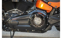 Rick's Derby Cover "Bullauge" Gloss Black With Logo - Softail 19 - up - Henne Company