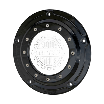 Rick's Derby Cover "Bullauge" Matte Black With Logo - Softail 19 - up - Henne Company